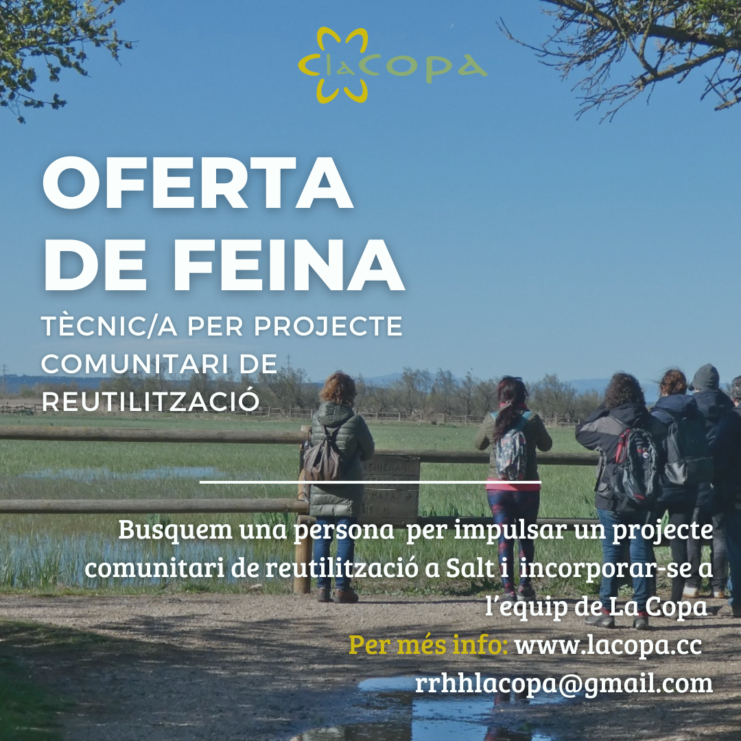 Oferta de feina: tècnic/a de projectes 